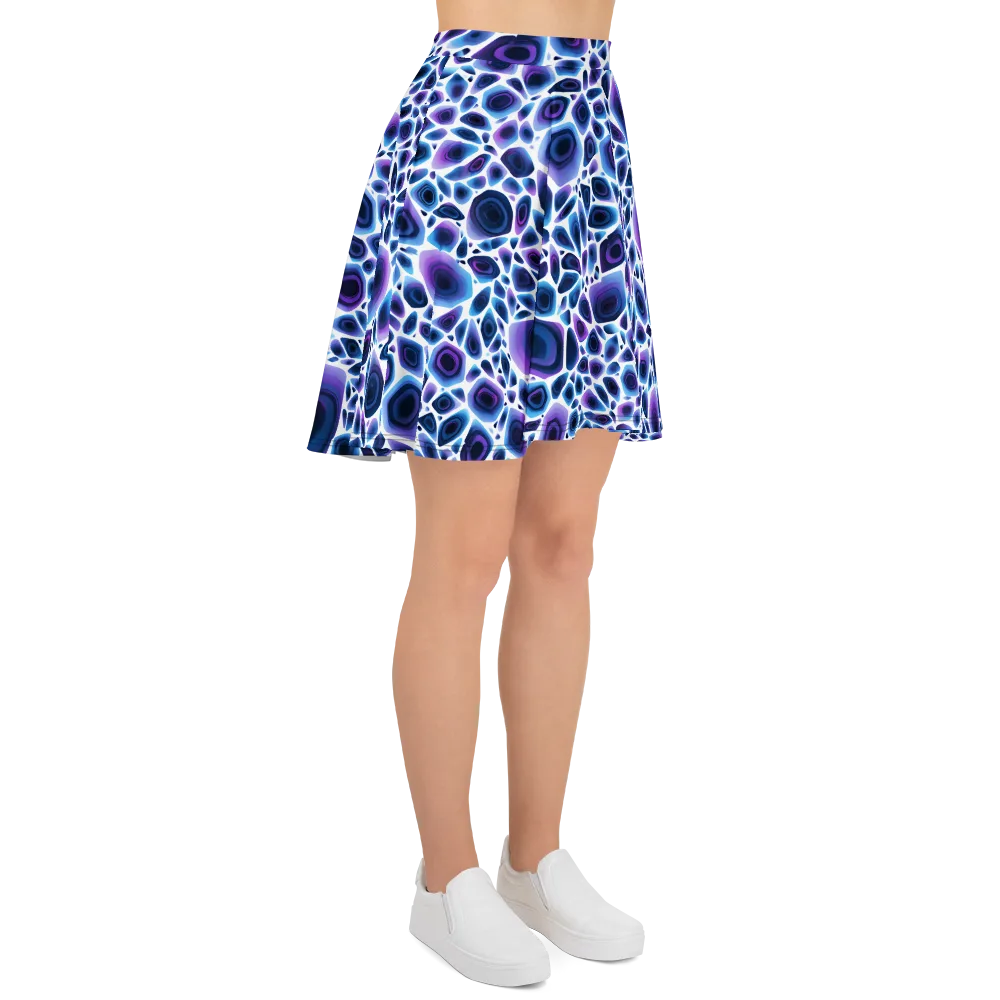 Ultraviolet Pebble on Skater Skirt — Right