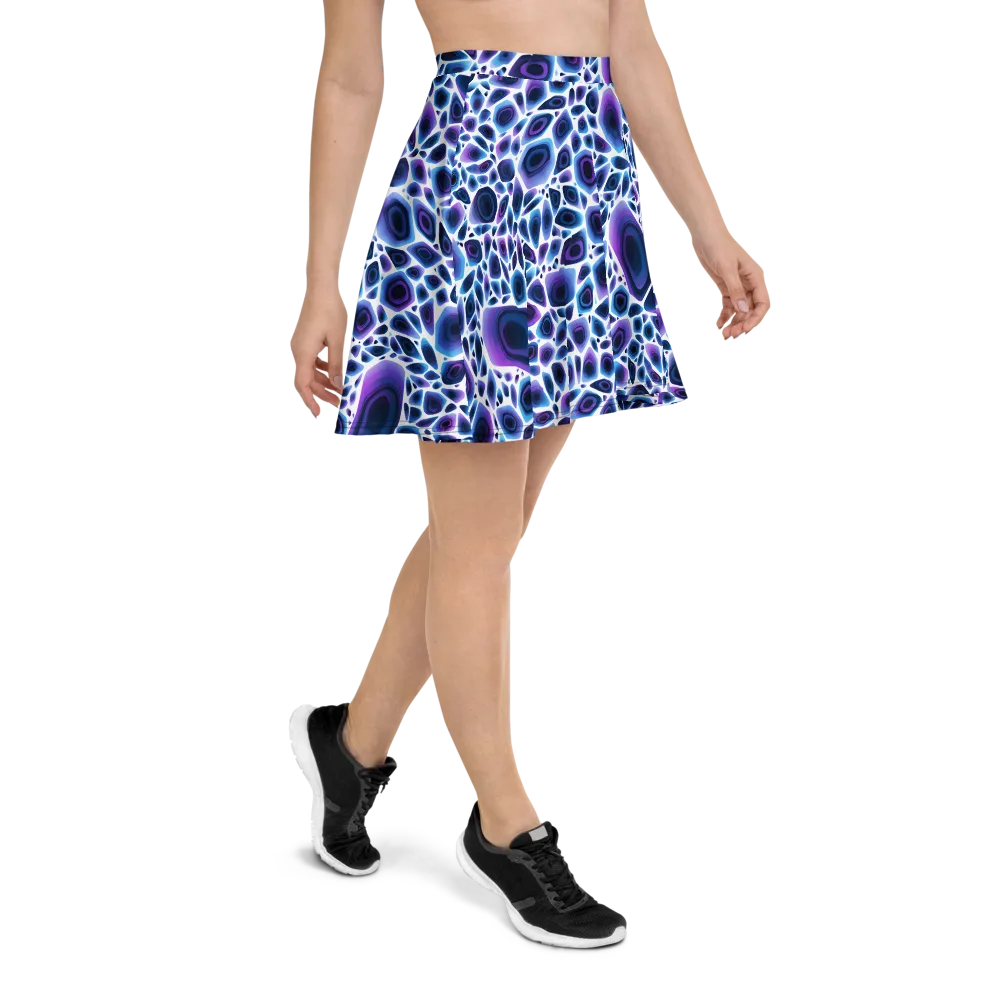 Ultraviolet Pebble on Skater Skirt — Right