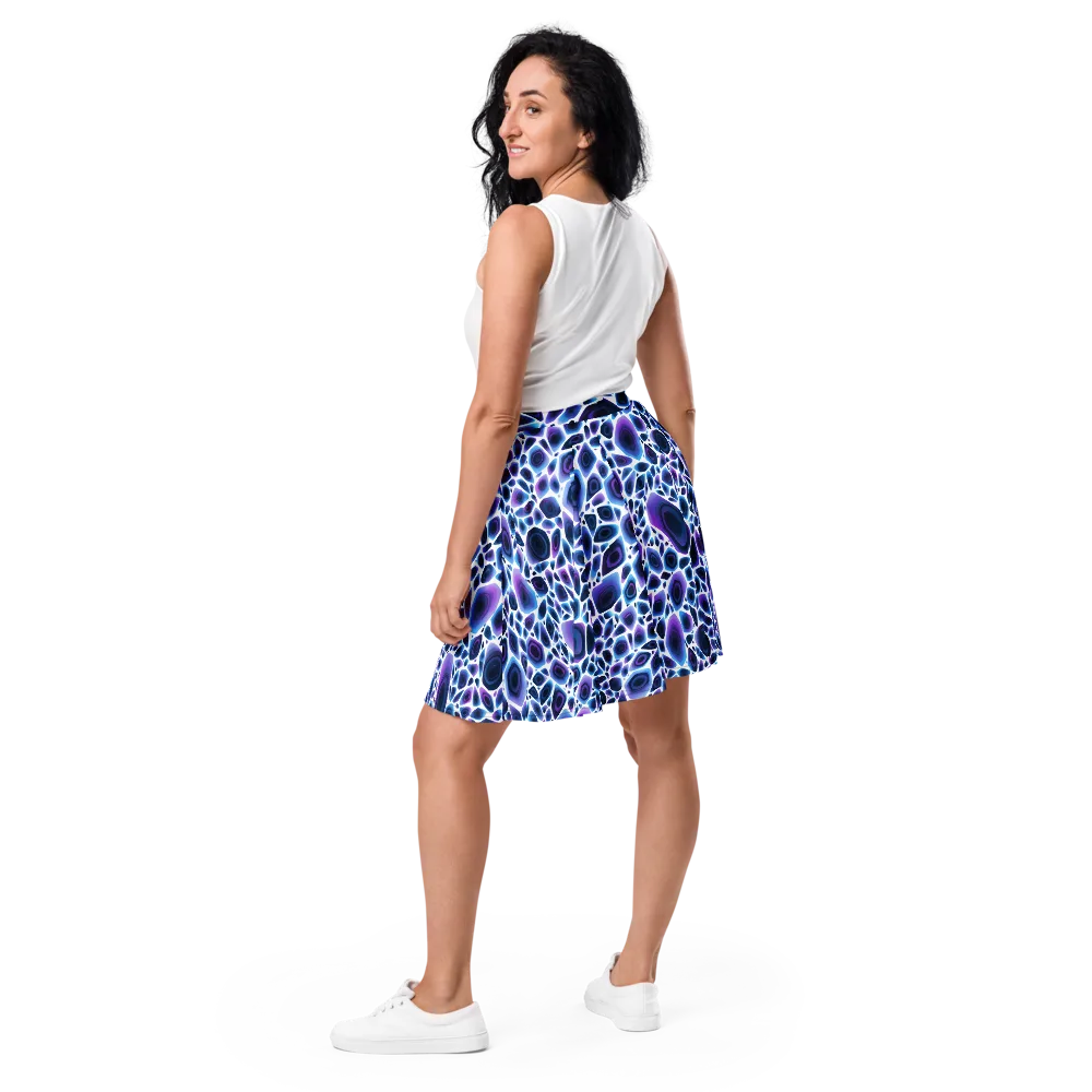 Ultraviolet Pebble on Skater Skirt — Back