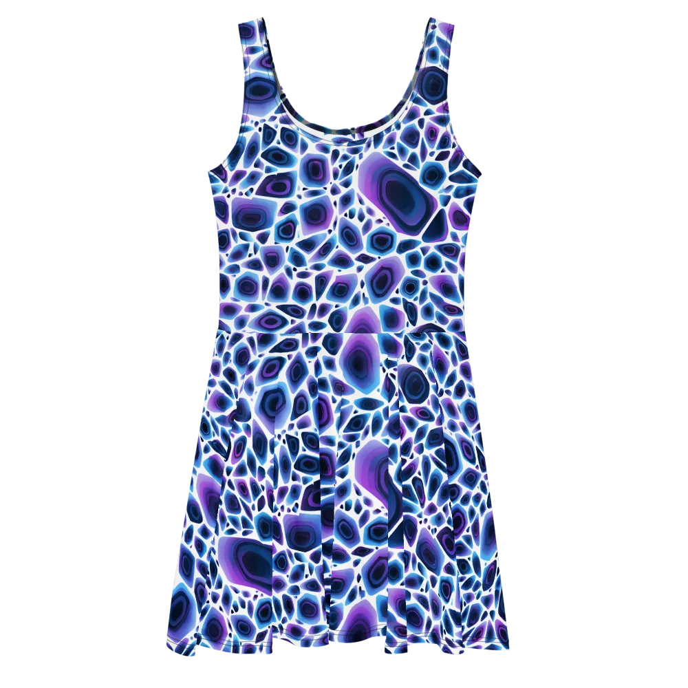 Ultraviolet Pebble on Skater Dress — Front