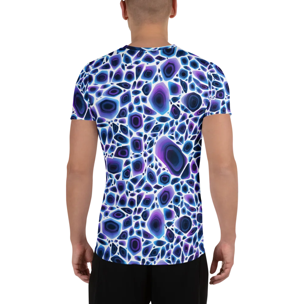 Ultraviolet Pebble on Men's Athletic T-Shirt — Back