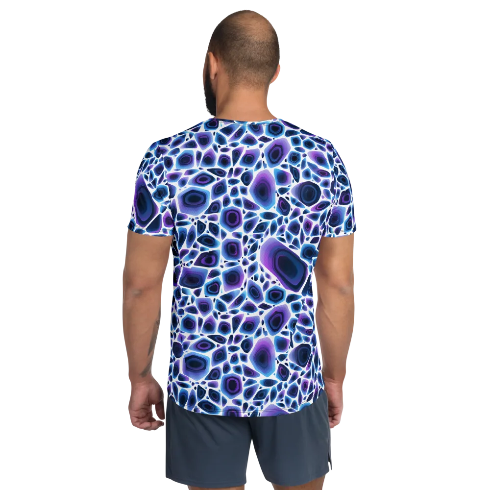 Ultraviolet Pebble on Men's Athletic T-Shirt — Back