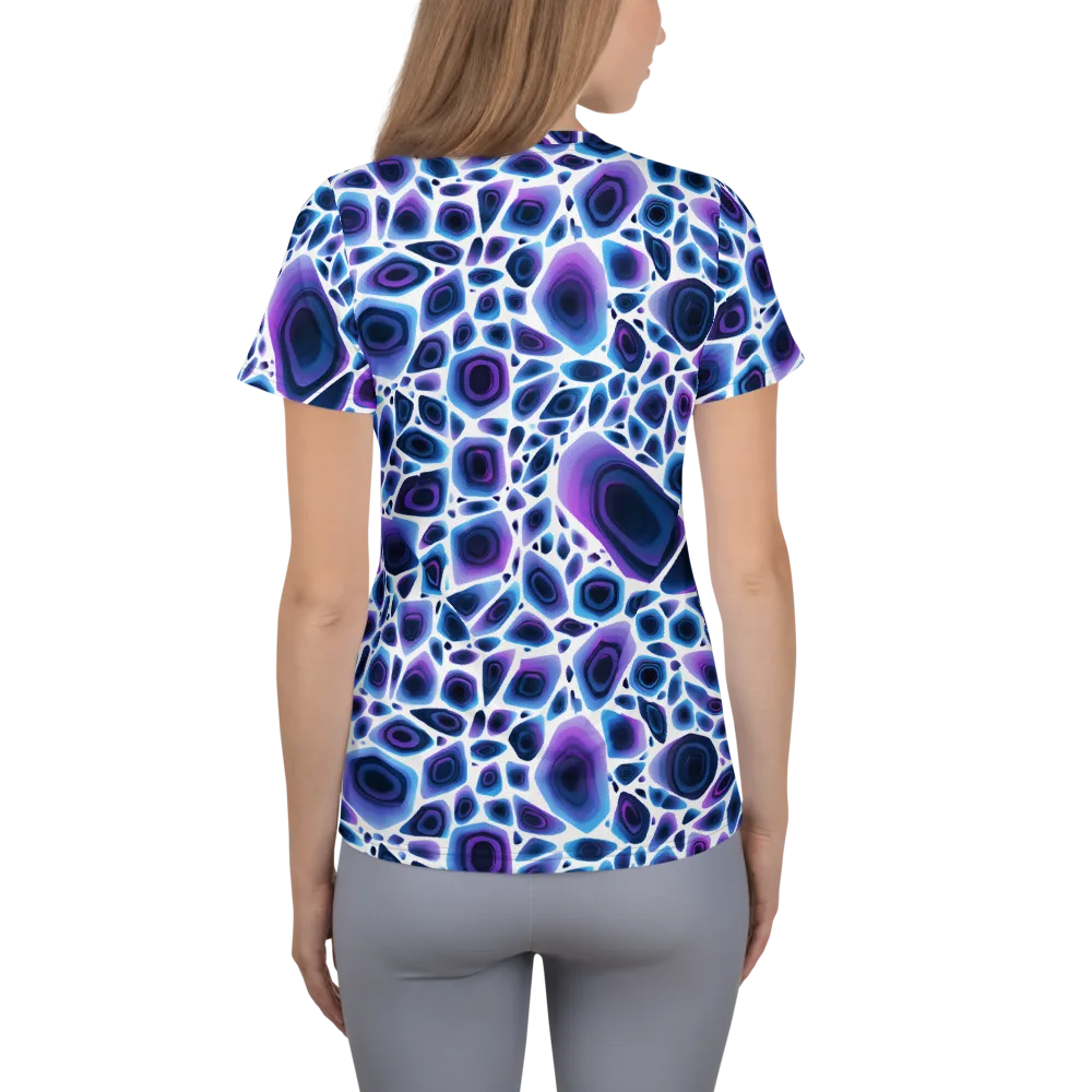 Ultraviolet Pebble on Women's Athletic T-Shirt — Back
