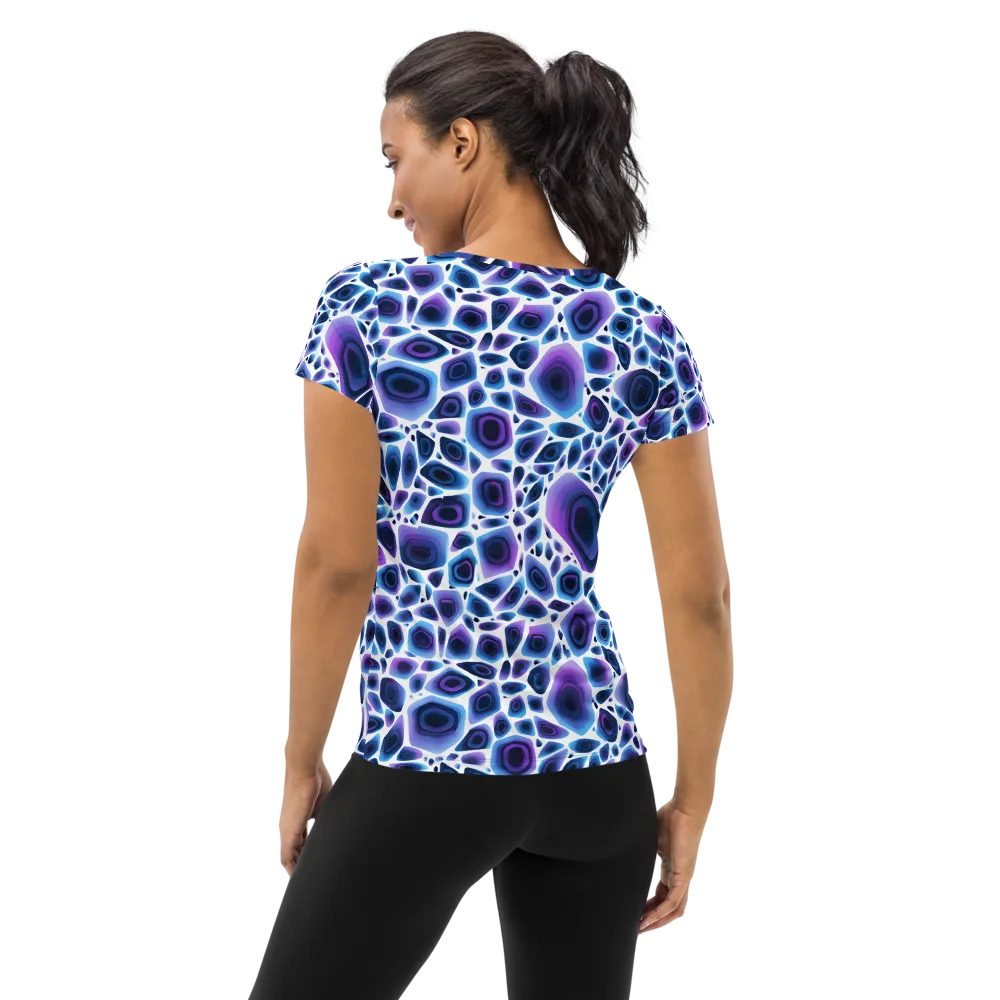 Ultraviolet Pebble on Women's Athletic T-Shirt — Back