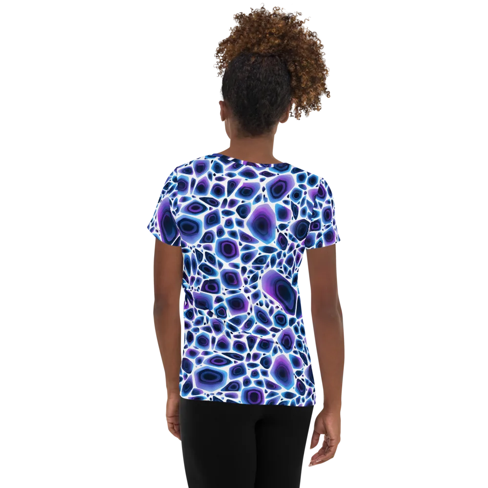 Ultraviolet Pebble on Women's Athletic T-Shirt — Back