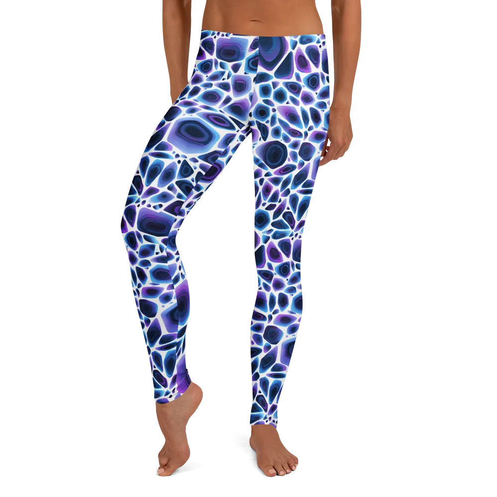 Ultraviolet Pebble on Leggings — Front