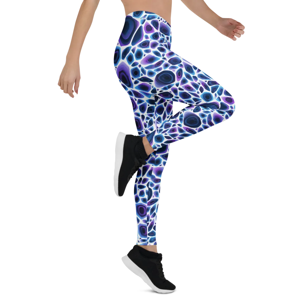 Ultraviolet Pebble on Leggings — Right