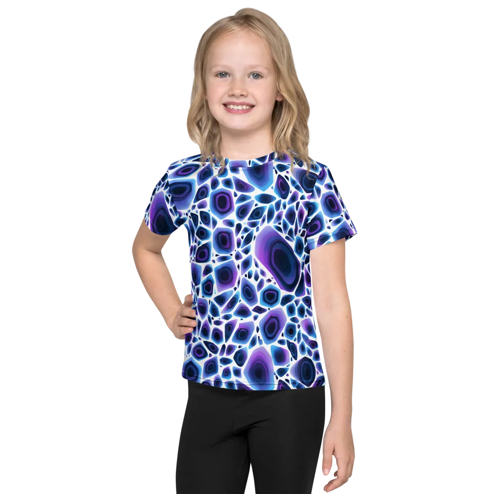 Ultraviolet Pebble on Kids Crew Neck T-Shirt — Front