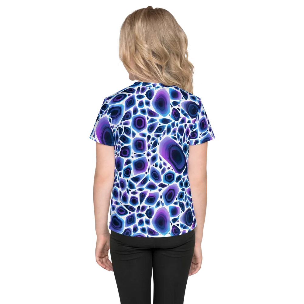 Ultraviolet Pebble on Kids Crew Neck T-Shirt — Back