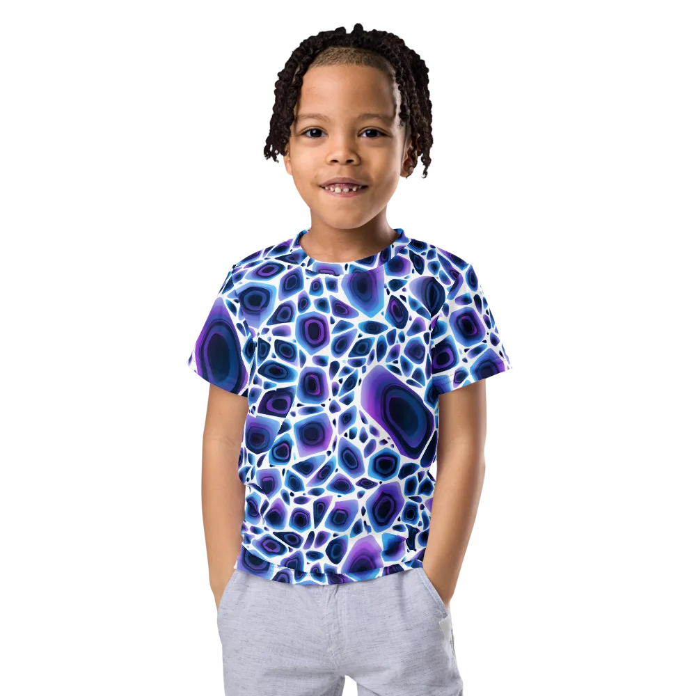 Ultraviolet Pebble on Kids Crew Neck T-Shirt — Front