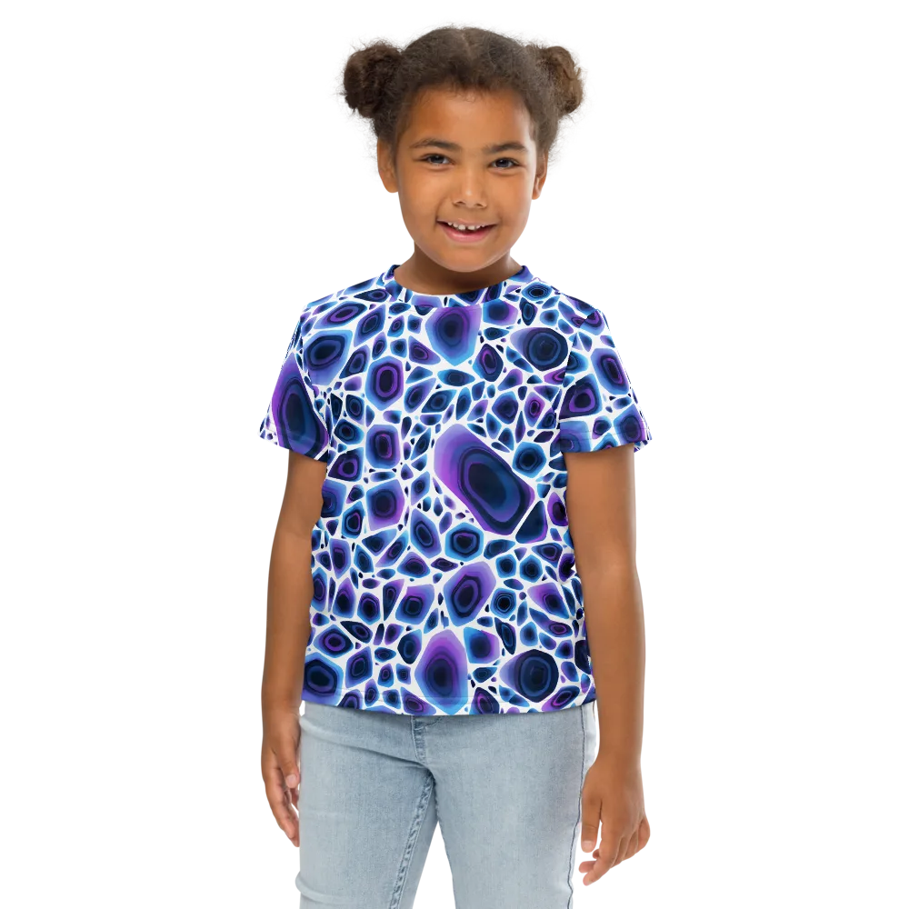Ultraviolet Pebble on Kids Crew Neck T-Shirt — Front