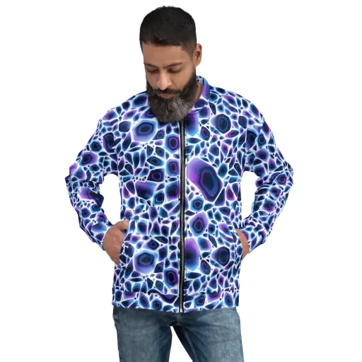 Ultraviolet Pebble on a Bomber Jacket