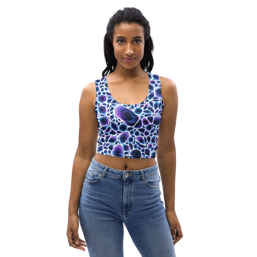 Ultraviolet Pebble on Crop Top — Front