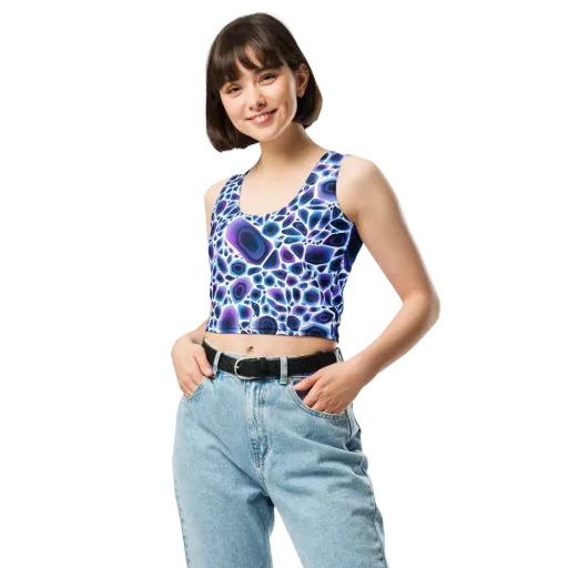 Ultraviolet Pebble on a Crop Top