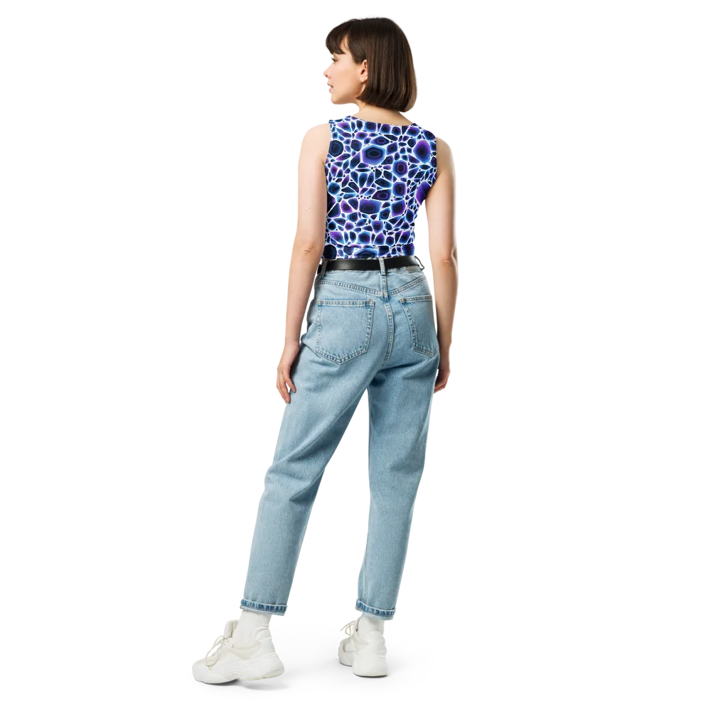 Ultraviolet Pebble on Crop Top — Back