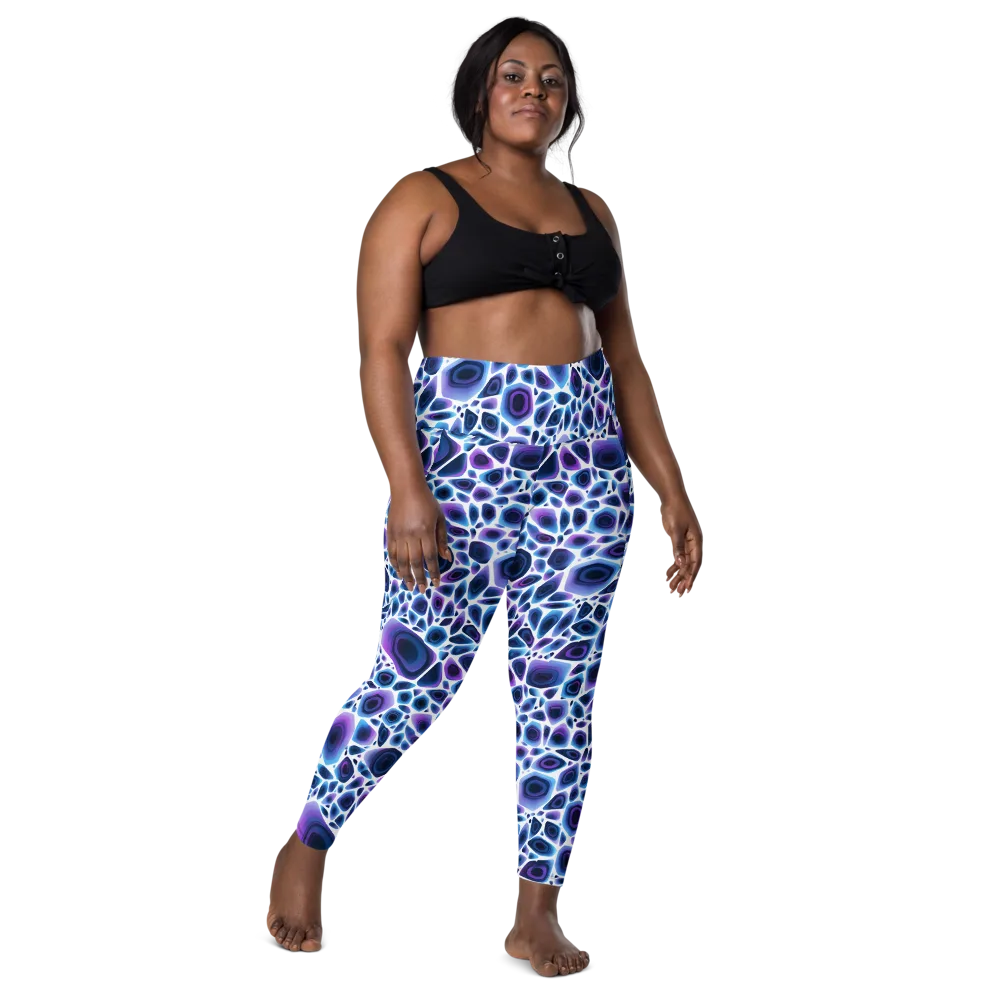 Ultraviolet Pebble on Leggings with Pockets — Front