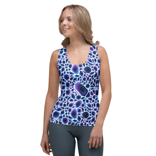 Ultraviolet Pebble on a Women's Tank Top