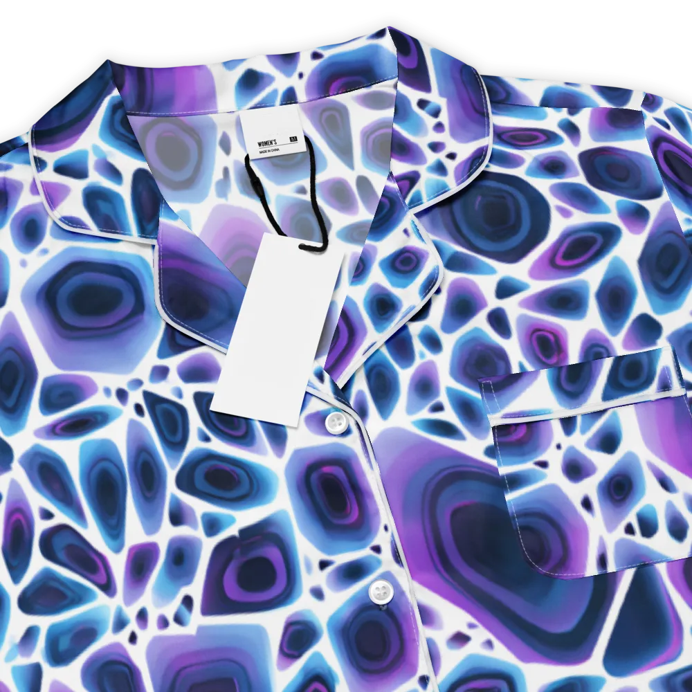 Ultraviolet Pebble on Women's Short Sleeve Pajama Top — Product details