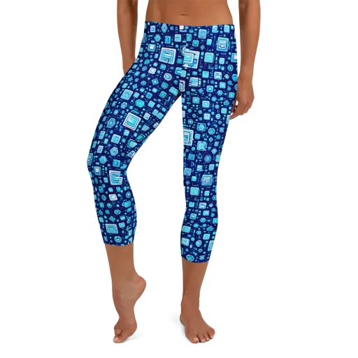 Sapphire Signal on a Capri Leggings