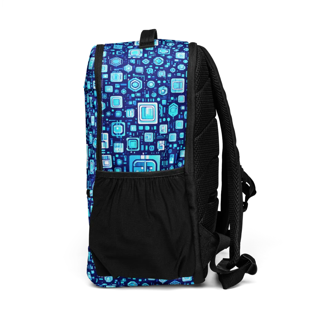 Sapphire Signal on Utility Backpack — Left