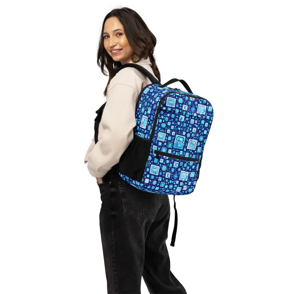 Sapphire Signal on Utility Backpack — Back