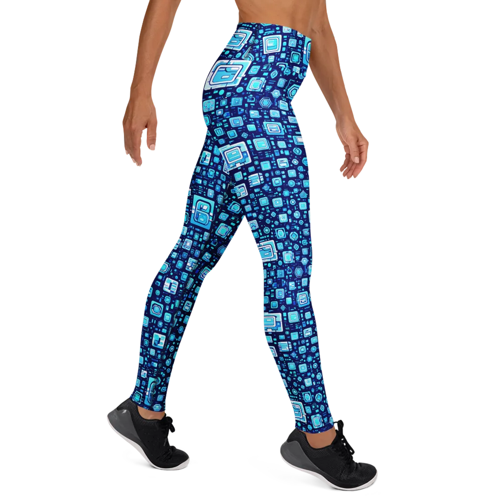 Sapphire Signal on Yoga Leggings — Right