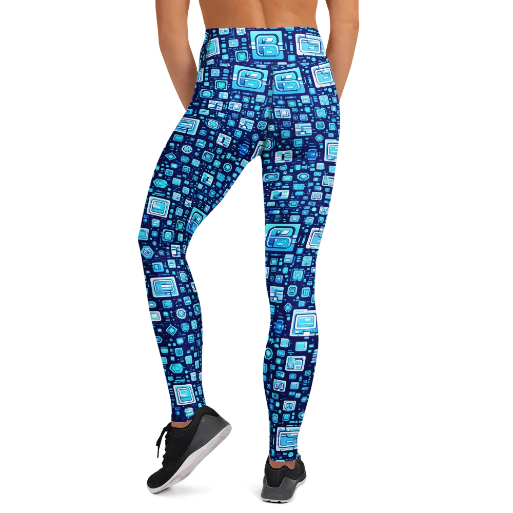 Sapphire Signal on Yoga Leggings — Back