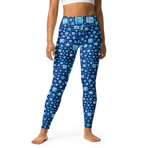 Sapphire Signal on a Yoga Leggings