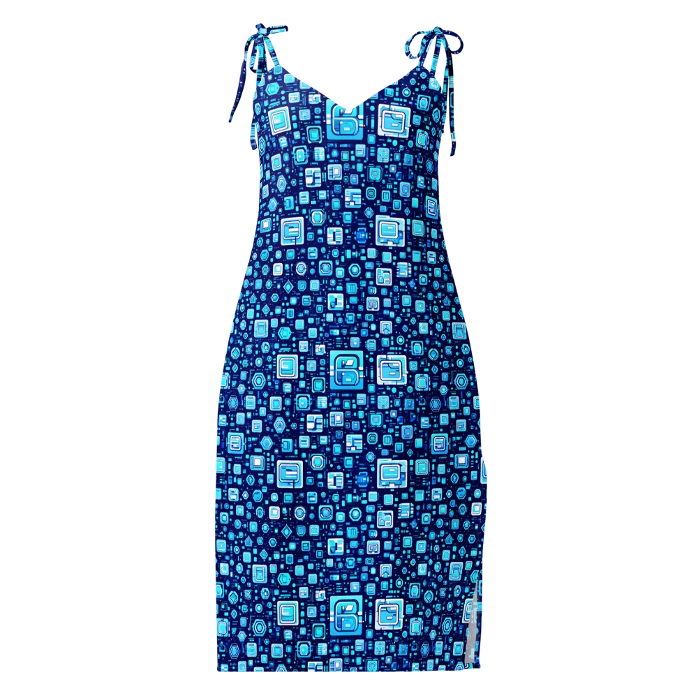 Sapphire Signal on Slip Dress — Front