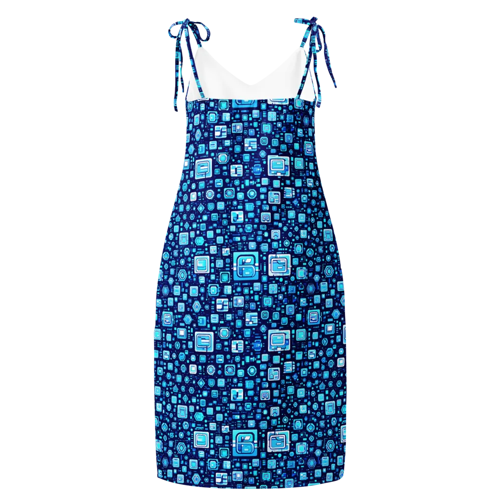 Sapphire Signal on Slip Dress — Back