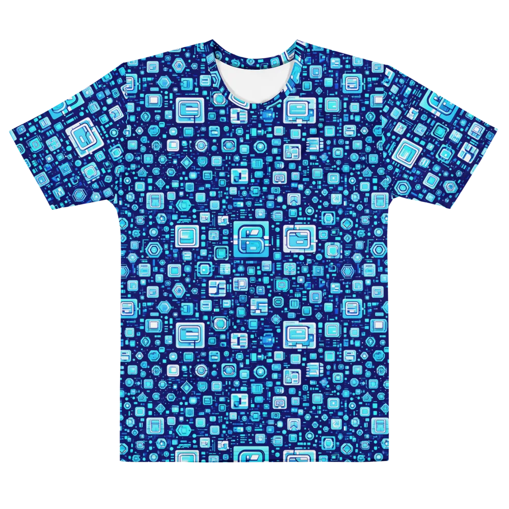 Sapphire Signal on Men's Cotton Crew Neck T-Shirt — Front