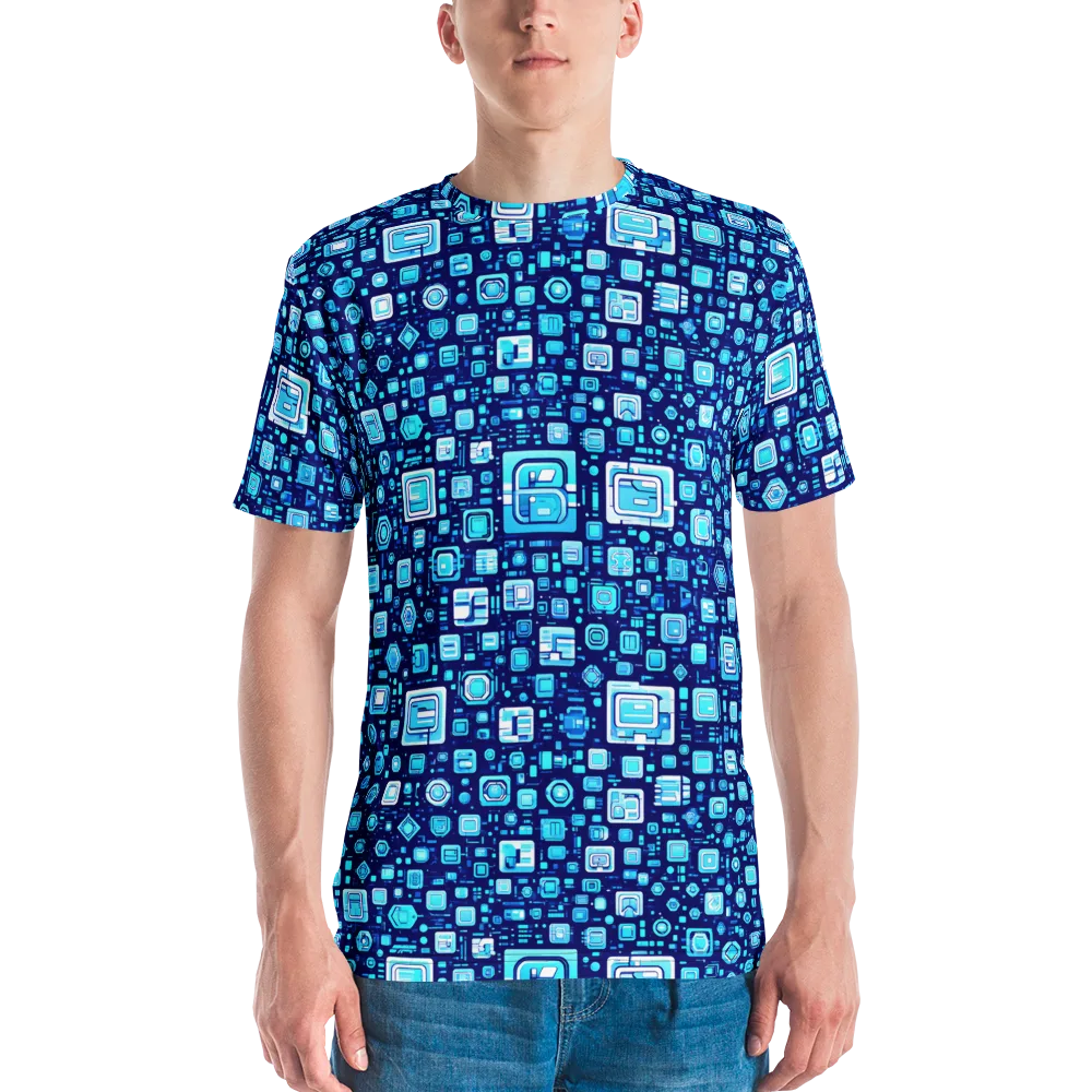 Sapphire Signal on Men's Crew Neck T-Shirt — Front