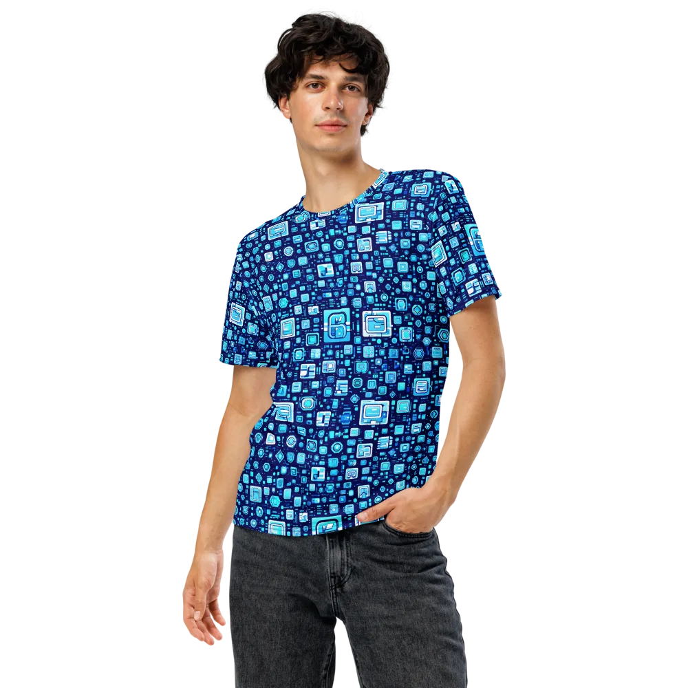Sapphire Signal on Men's Crew Neck T-Shirt — Front