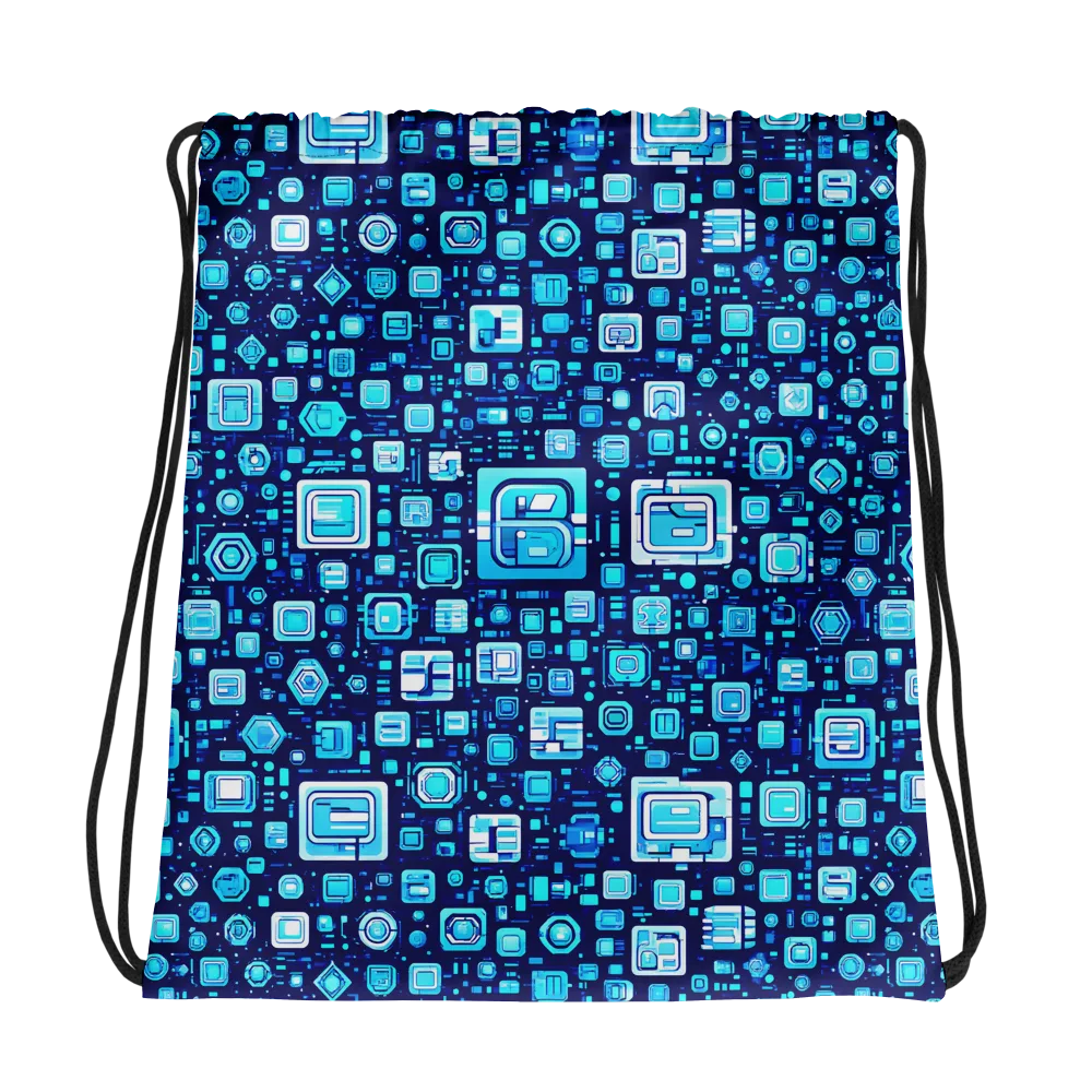 Sapphire Signal on Drawstring Bag — Photo