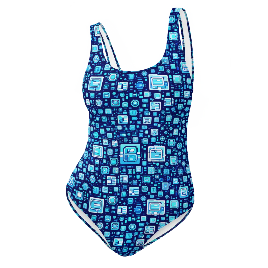 Sapphire Signal on One-Piece Swimsuit — Front
