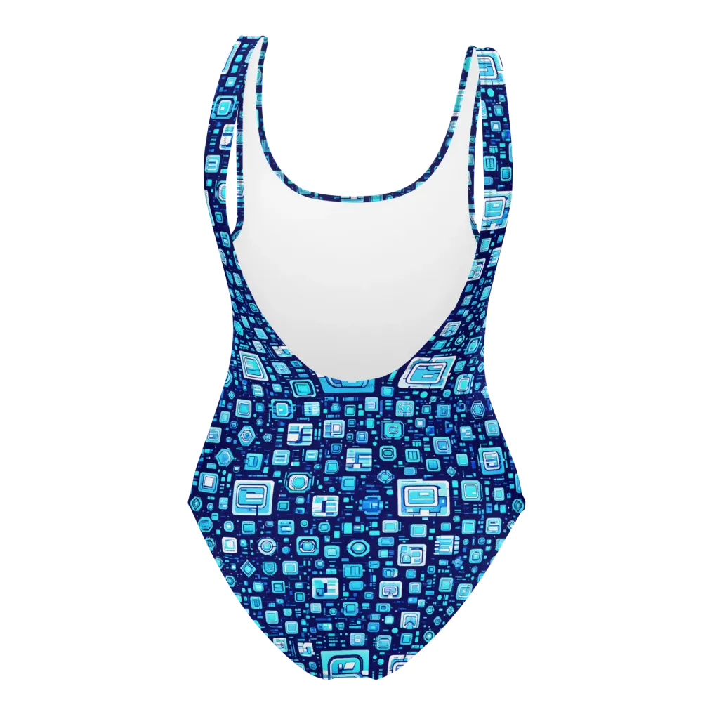 Sapphire Signal on One-Piece Swimsuit — Back