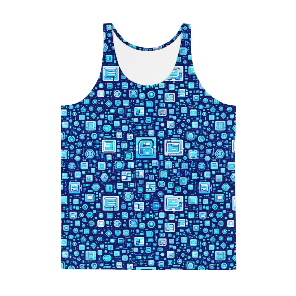 Sapphire Signal on Men's Tank Top — Front
