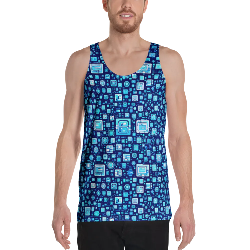 Sapphire Signal on Men's Tank Top — Front