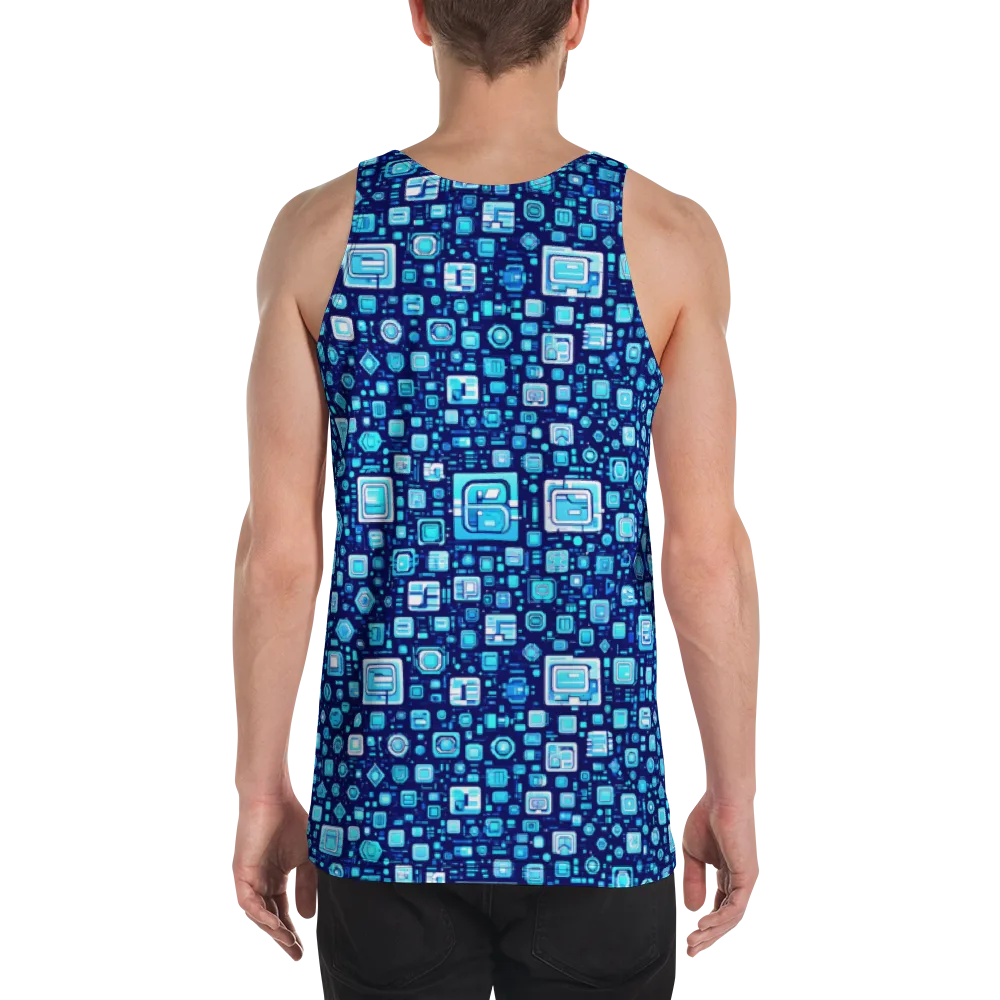 Sapphire Signal on Men's Tank Top — Back