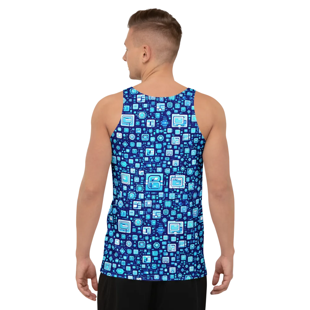 Sapphire Signal on Men's Tank Top — Back