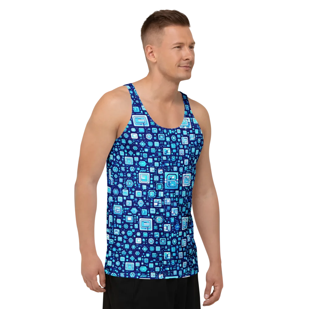 Sapphire Signal on Men's Tank Top — Right Front