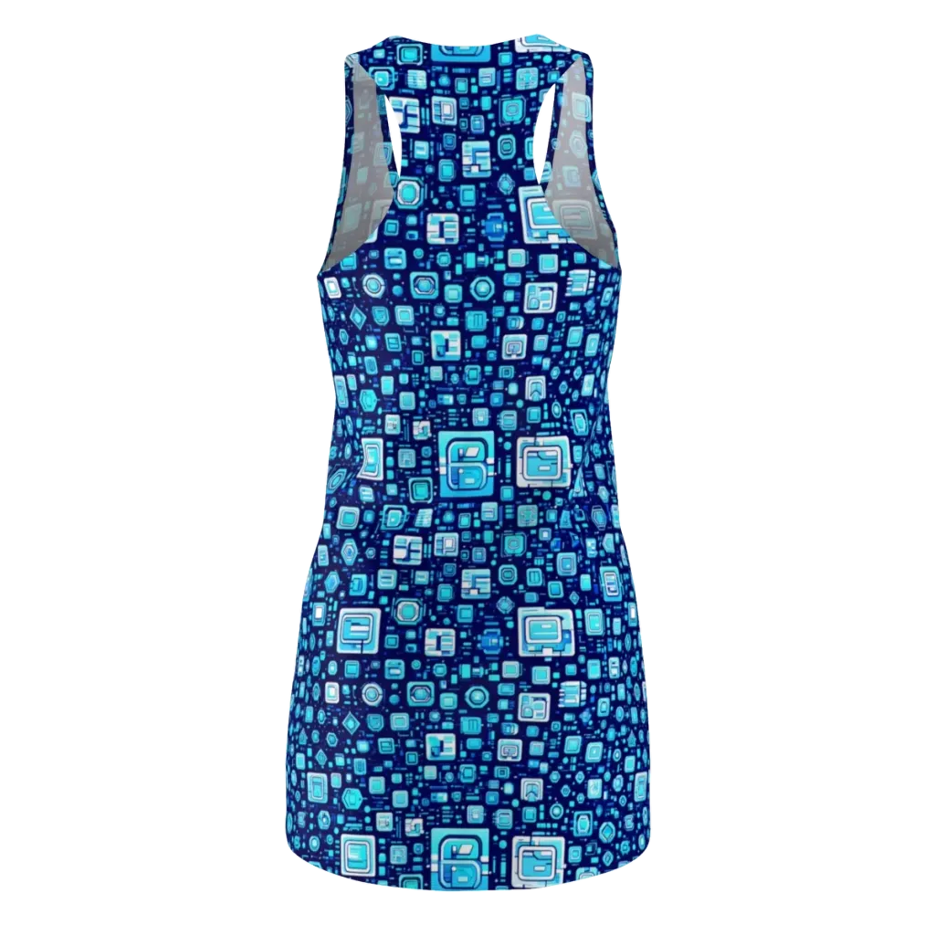 Sapphire Signal on Racerback Dress — Back