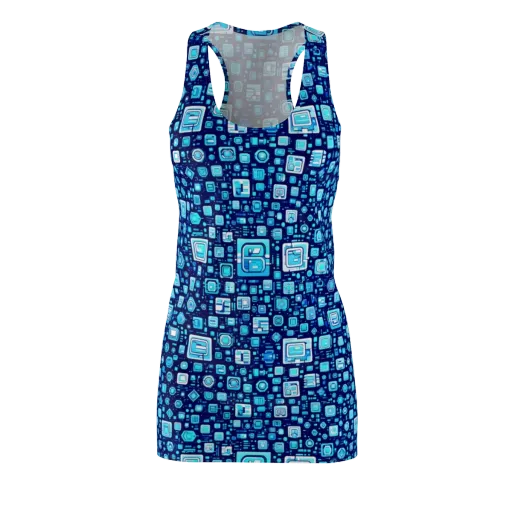 Sapphire Signal on a Racerback Dress