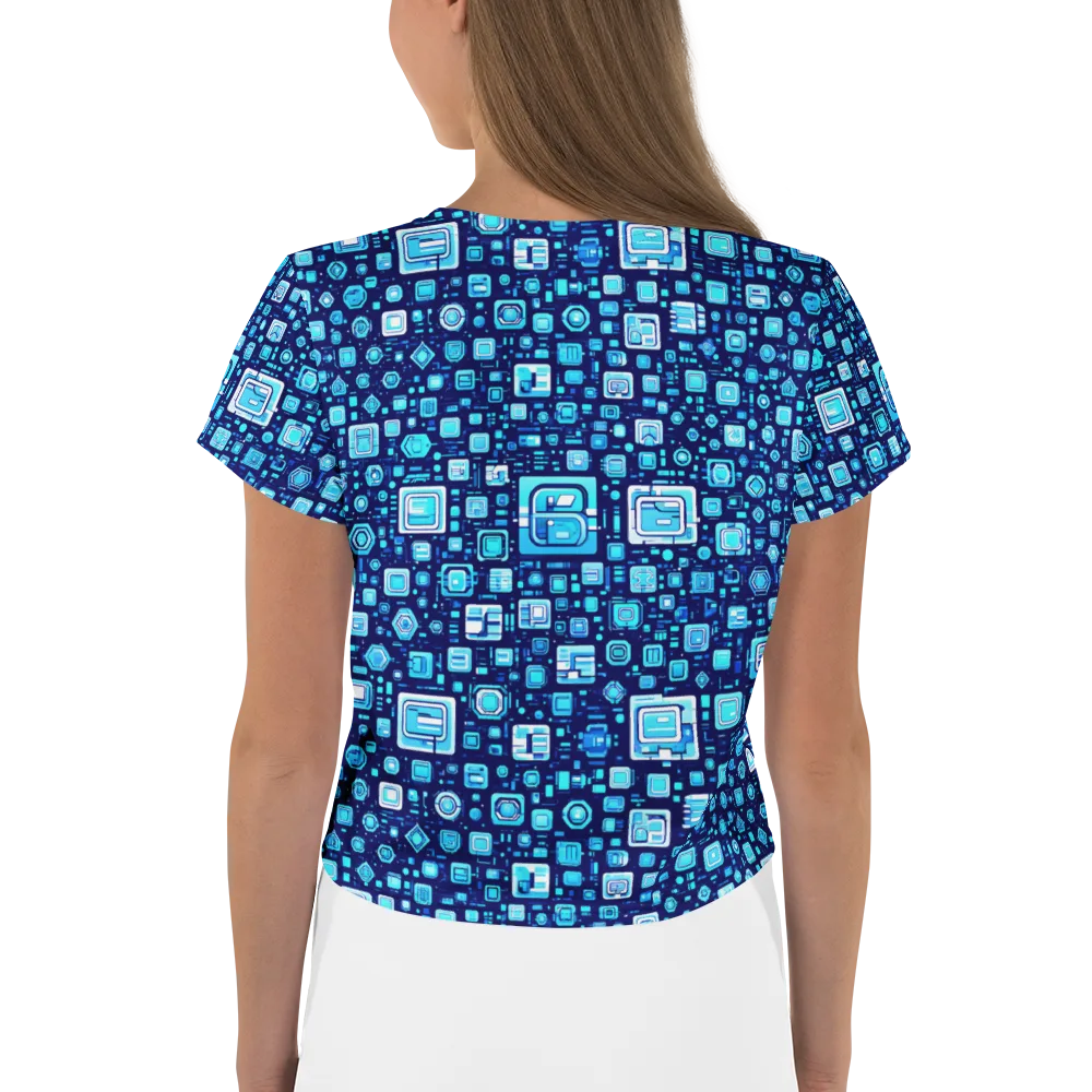 Sapphire Signal on Crop Tee — Back