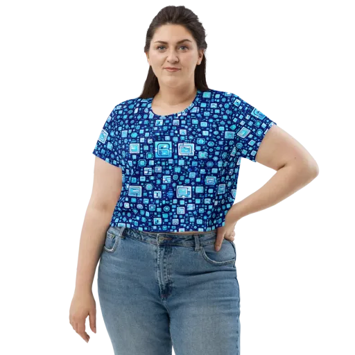 Sapphire Signal on a Crop Tee
