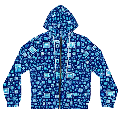 Sapphire Signal on a Women's Full-Zip Hoodie