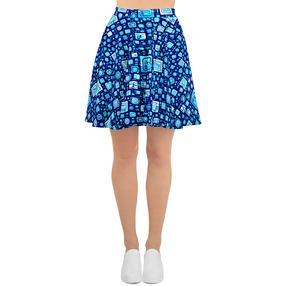 Sapphire Signal on Skater Skirt — Front