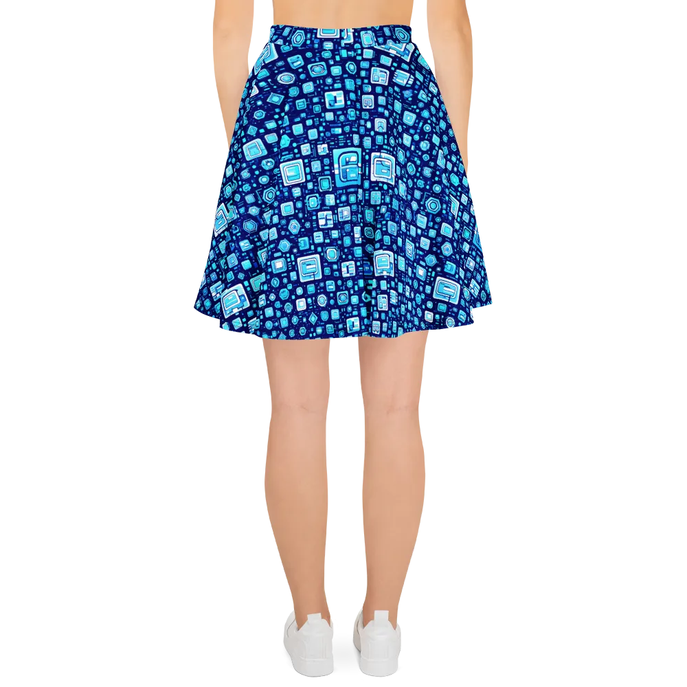 Sapphire Signal on Skater Skirt — Back