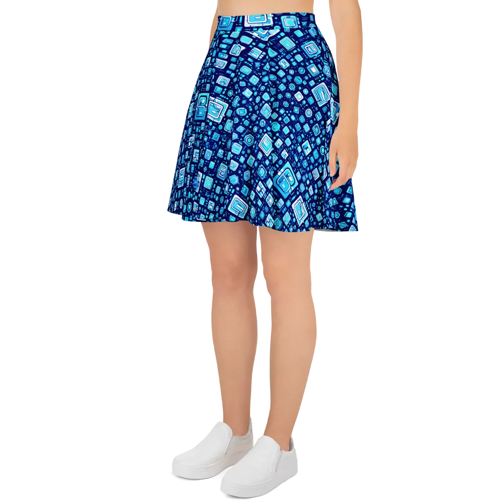Sapphire Signal on Skater Skirt — Left