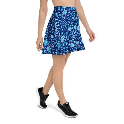 Sapphire Signal on a Skater Skirt